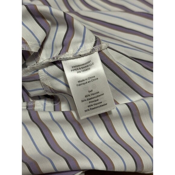 Veronica Beard Seema Stripe Twist Front Blouse in Off White Multi Size 2 Luxury - Picture 10 of 16